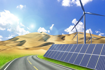 新能源,太阳能,风力发电
