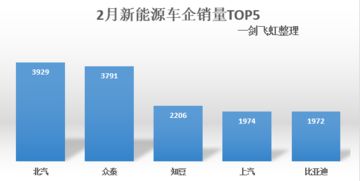 北汽夺冠,比亚迪第五,新能源车企2月销量前五点评